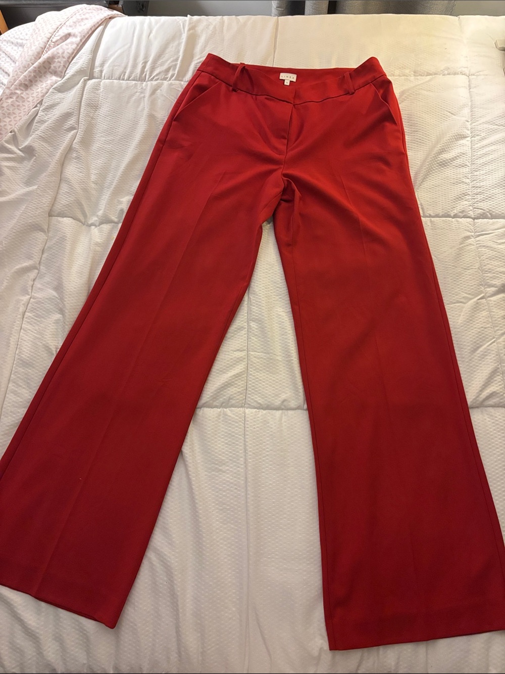 Brand Linea burnt red / orange High-Rise Straight-Leg Trousers perfect for fall